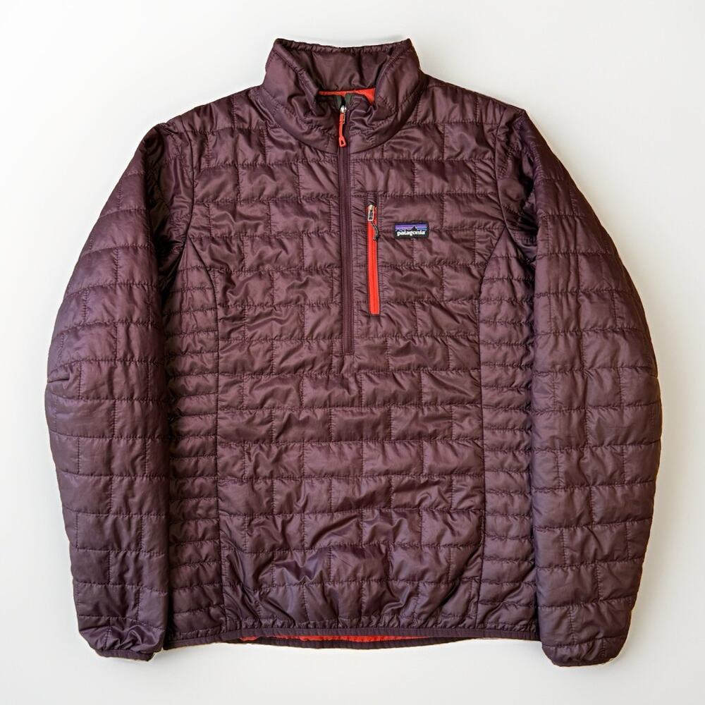 Patagonia Nano Puff Pullover Women's Large Maroon Puffer Insulated Outerwear